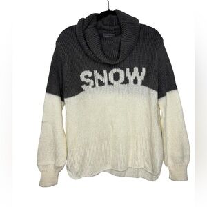 NEW Wooden Ships Snow Cowlneck Chunky Sweater Wool Mohair Blend Slouchy S/M